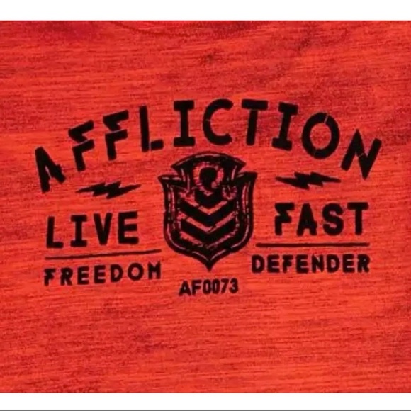 Affliction Boy’s T-shirt -Youth Tee VALUE FREEDOM DUSK Red - Picture 4 of 5